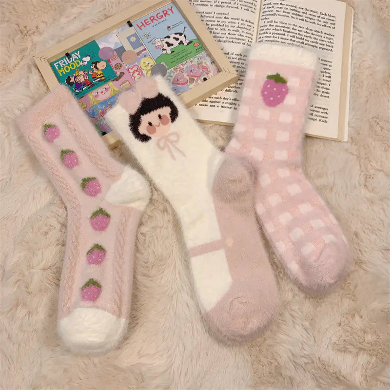 Cozy Angora Socks – Thick, Soft & Warm for Women