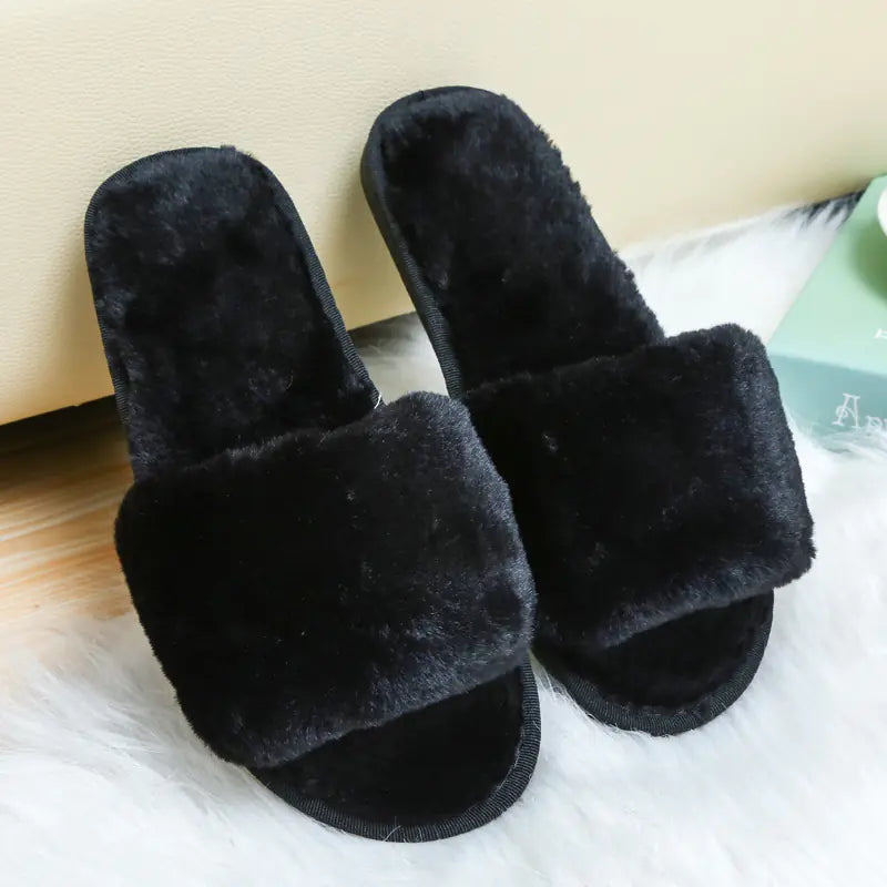 Comfy Soft-Bottom Plush House Slippers