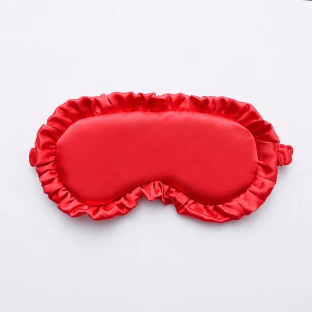 Silk Ruffle Eye Mask Cozy Sleep