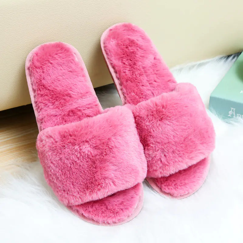 Comfy Soft-Bottom Plush House Slippers