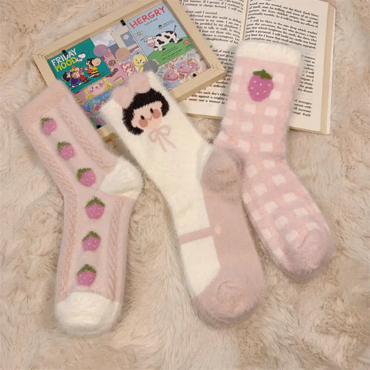 Cozy Angora Socks – Thick, Soft & Warm for Women