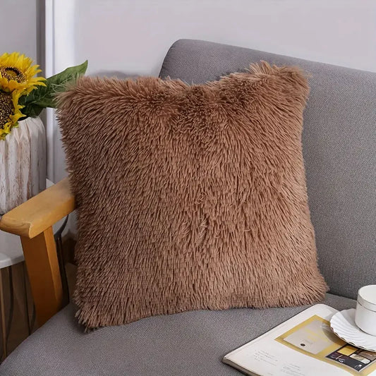 Cozy Faux Fur Pillow Cover 15.5in