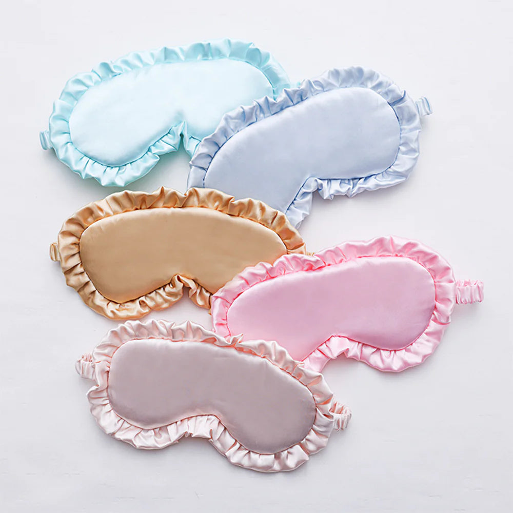 Silk Ruffle Eye Mask Cozy Sleep