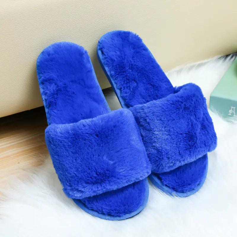 Comfy Soft-Bottom Plush House Slippers