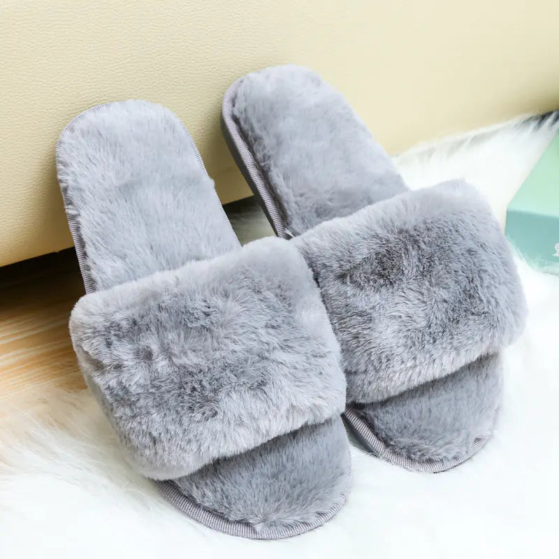 Comfy Soft-Bottom Plush House Slippers