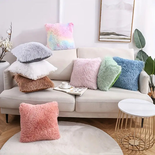Cozy Faux Fur Pillow Cover 15.5in